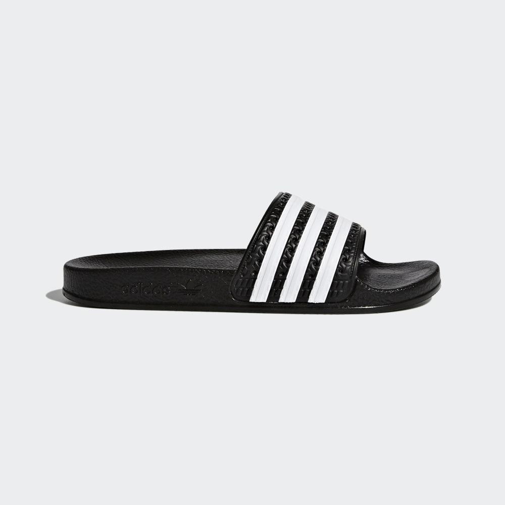 Adidas Boys' adilette Slides Black/White Ireland BA7130